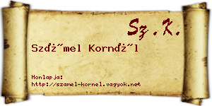 Számel Kornél névjegykártya